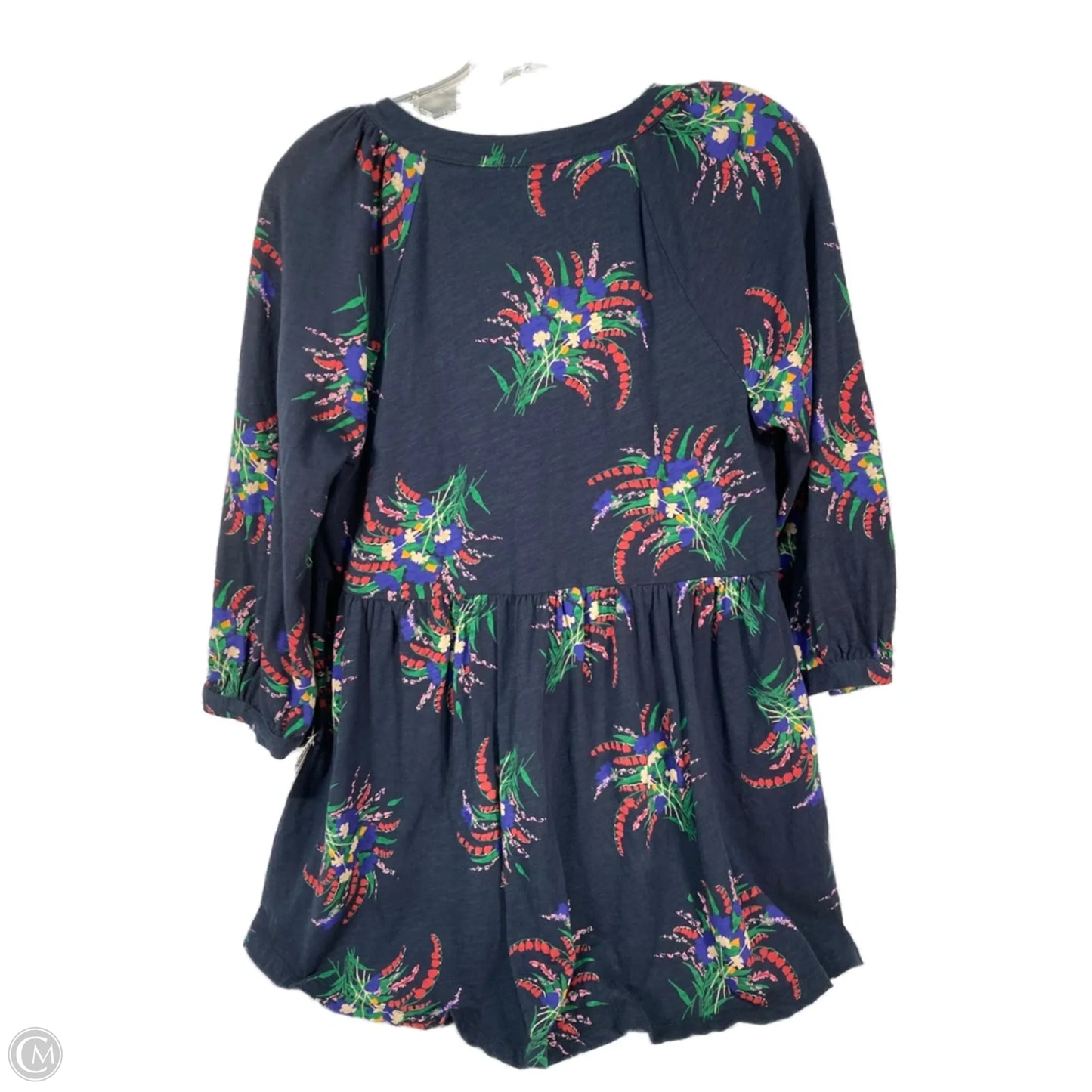 Tunic Long Sleeve By Maeve In Blue & Green, Size: S
