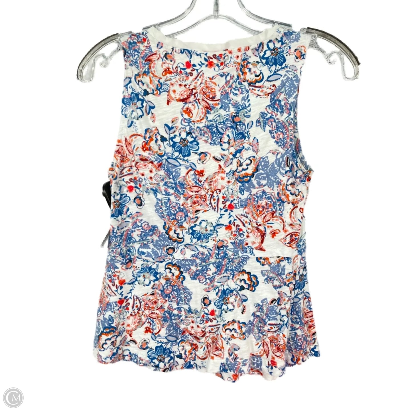 Top Sleeveless By Deletta In Blue & Red & White, Size: S