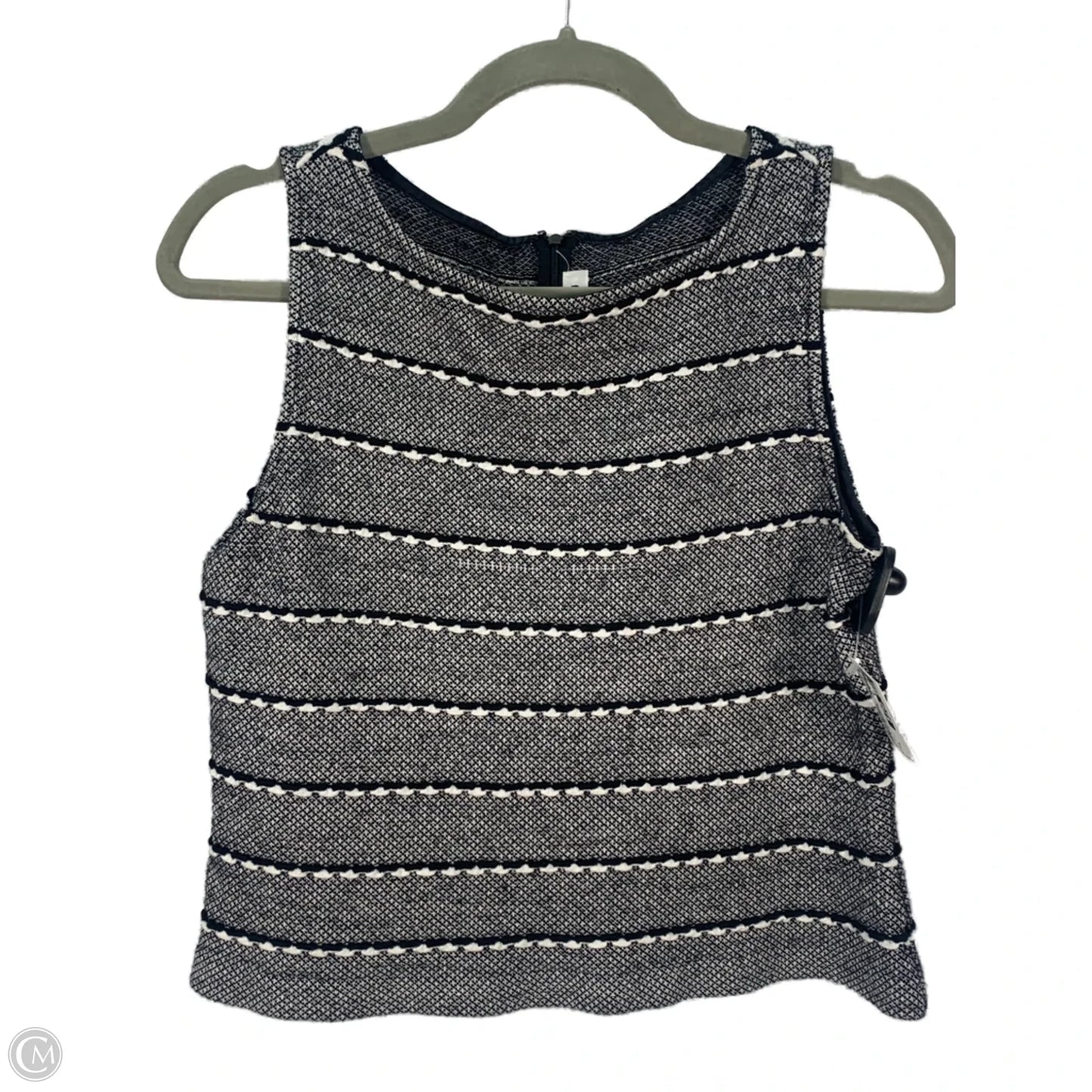 Top Sleeveless Designer By St John Collection In Black & White, Size: M