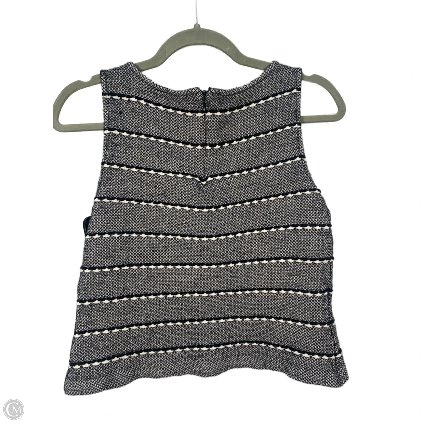 Top Sleeveless Designer By St John Collection In Black & White, Size: M