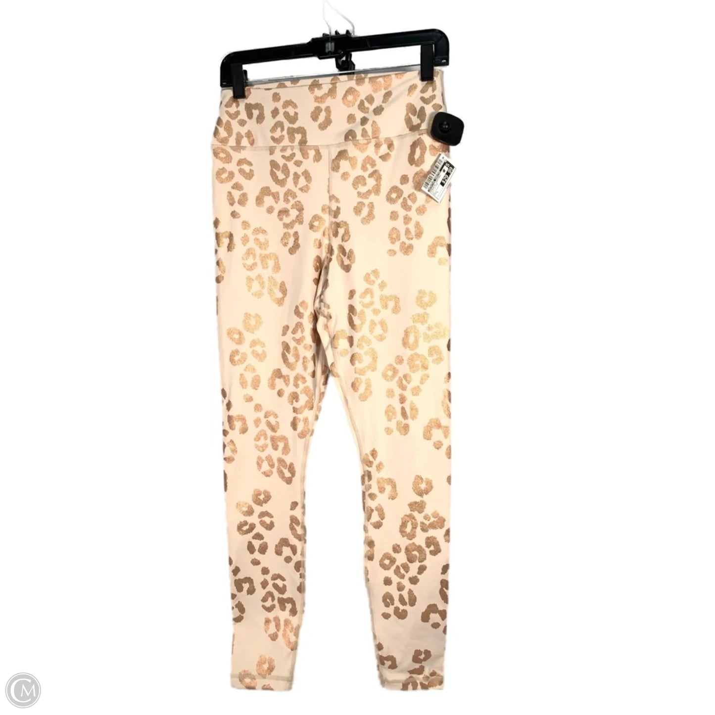 Athletic Leggings By Spiritual Gangster In Gold & Pink, Size: L