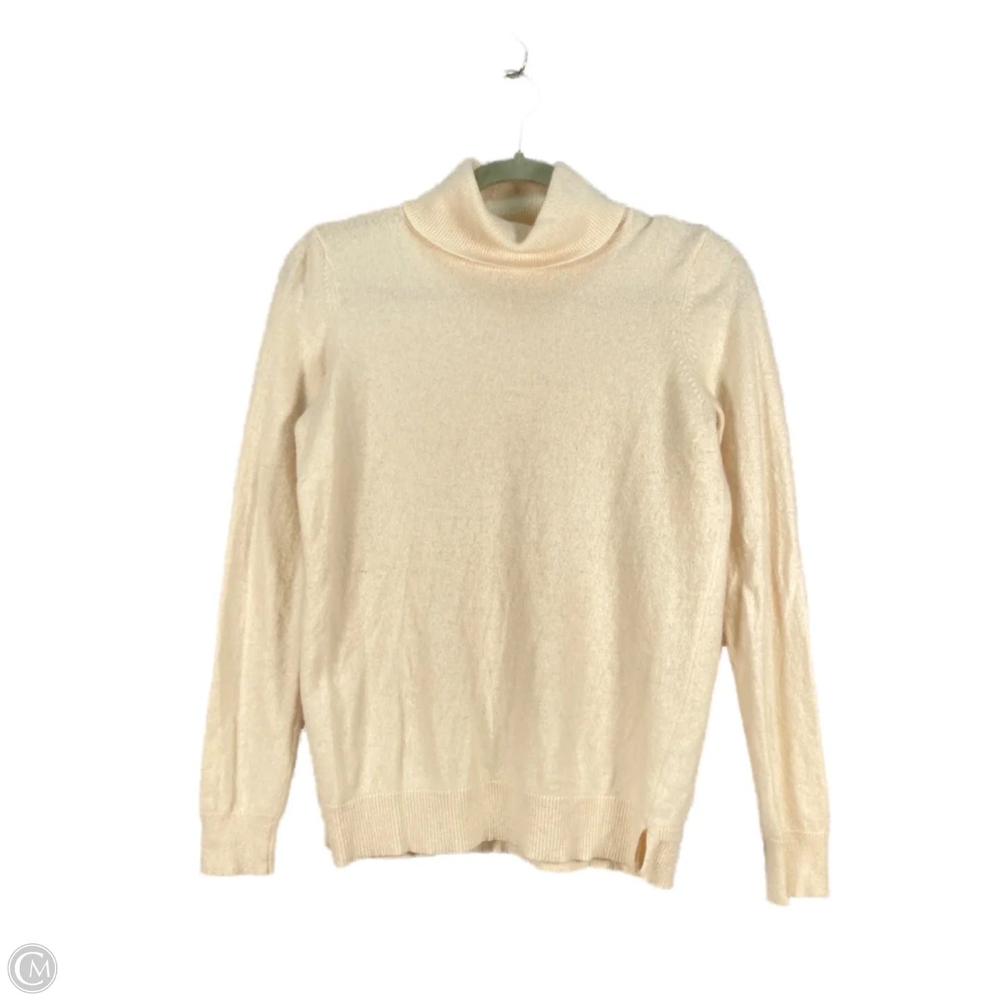 Sweater Cashmere By Clothes Mentor In Cream, Size: L