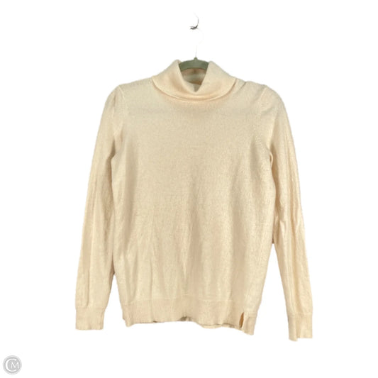 Sweater Cashmere By Clothes Mentor In Cream, Size: L
