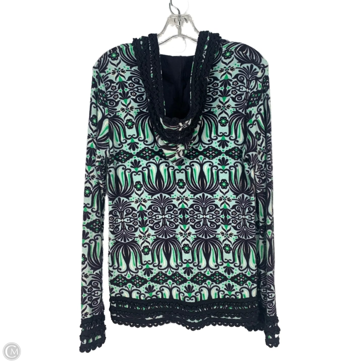 Sweatshirt Designer By Tory Burch In Blue & Green, Size: S