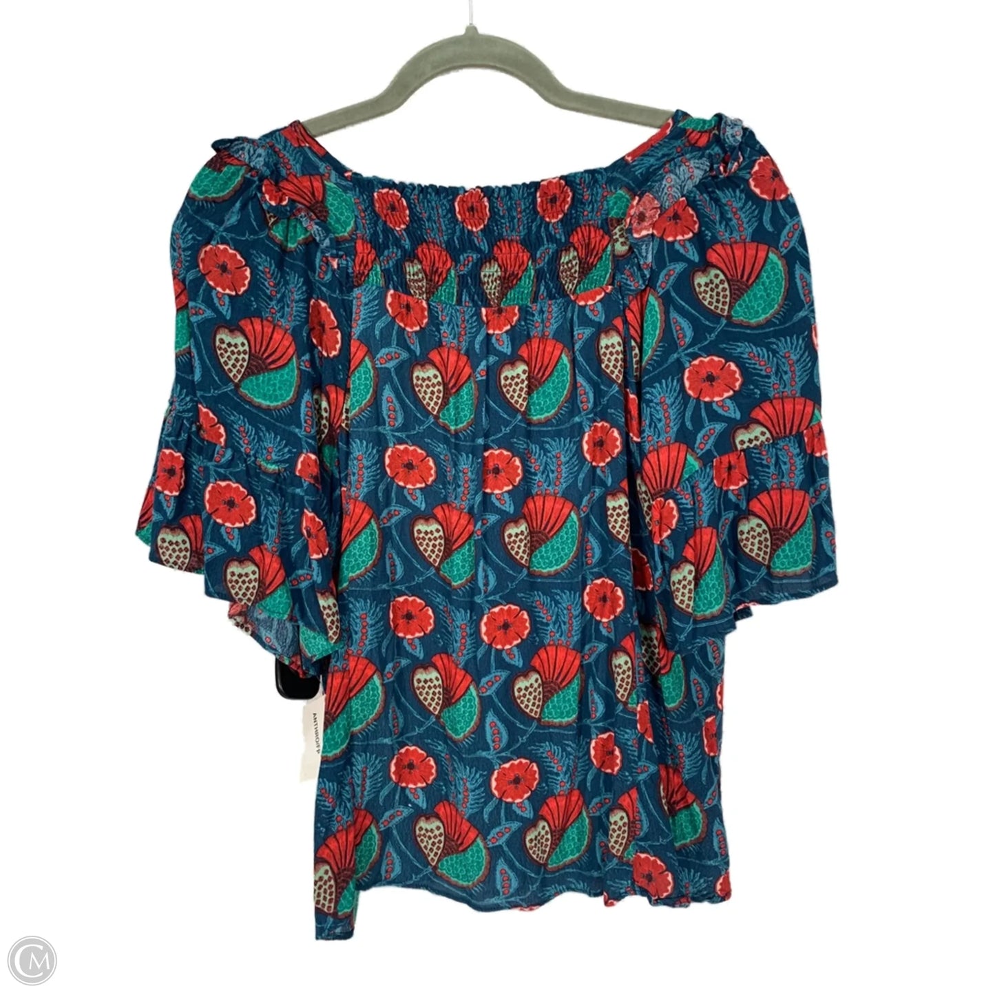 Top Short Sleeve By Maeve In Blue & Red, Size: Xs
