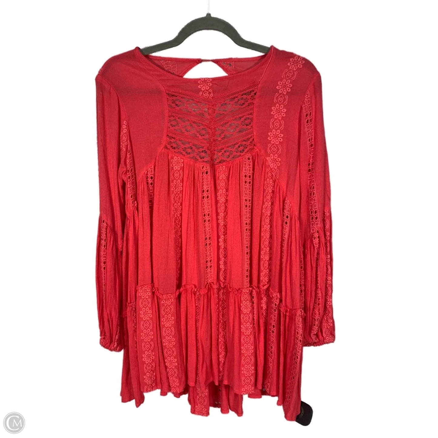 Top Long Sleeve By Free People In Pink, Size: Xs