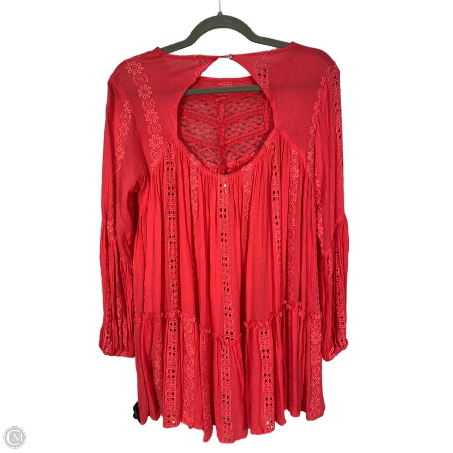 Top Long Sleeve By Free People In Pink, Size: Xs