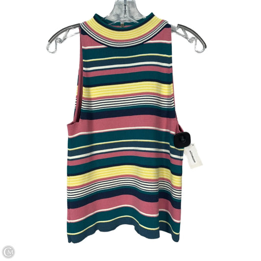 Top Sleeveless By Maeve In Blue & Pink, Size: S