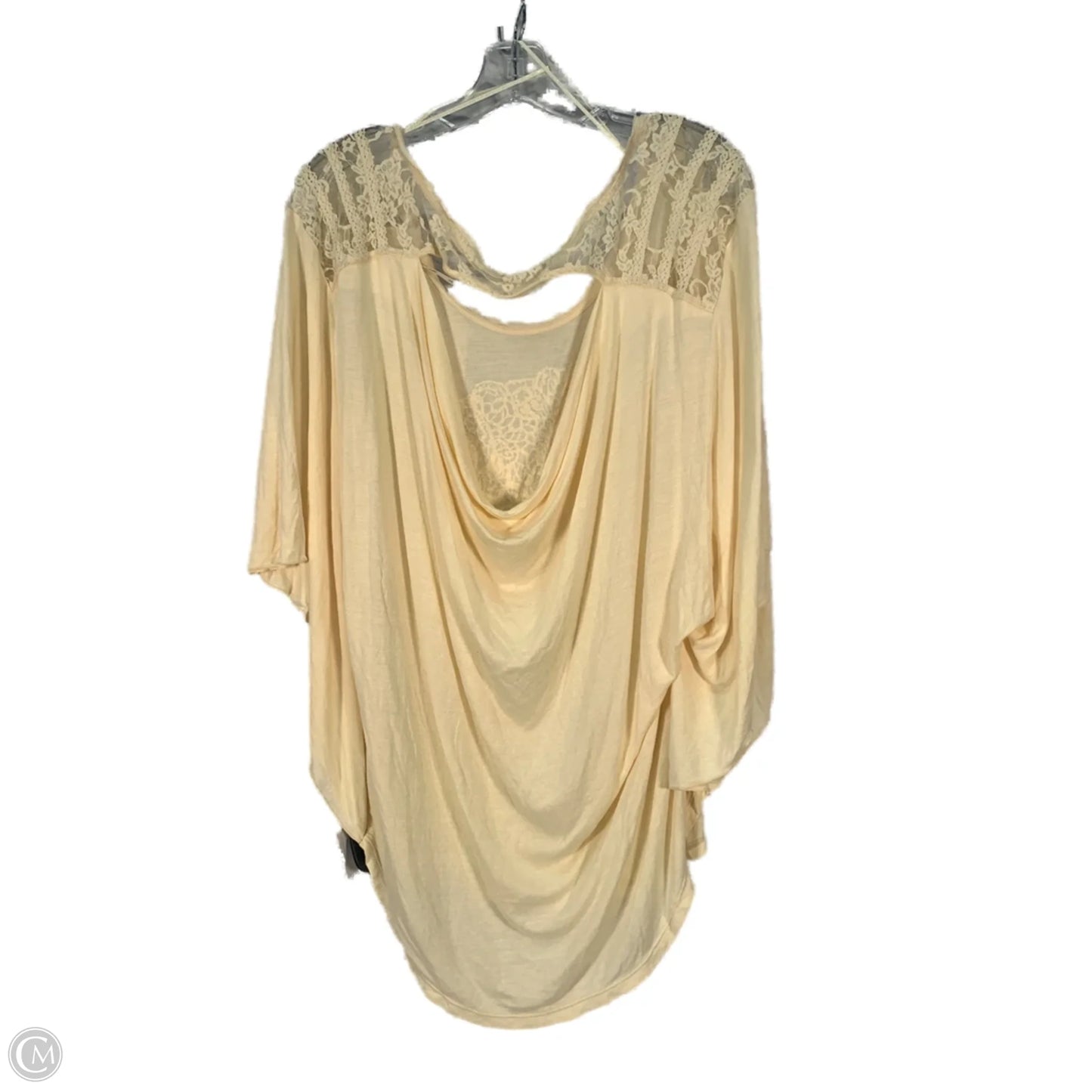 Top Short Sleeve By Free People In Cream, Size: L