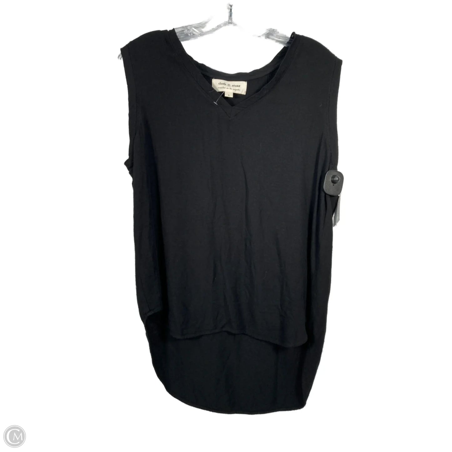 Top Sleeveless By Cloth & Stone In Black, Size: L