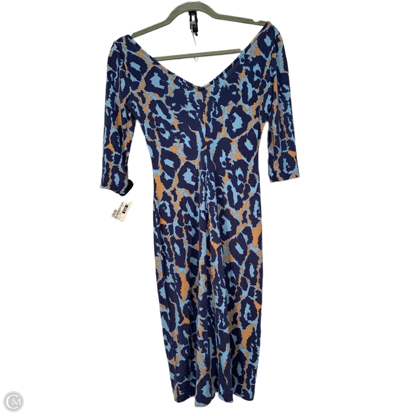 Dress Designer By Diane Von Furstenberg In Blue & Brown, Size: S