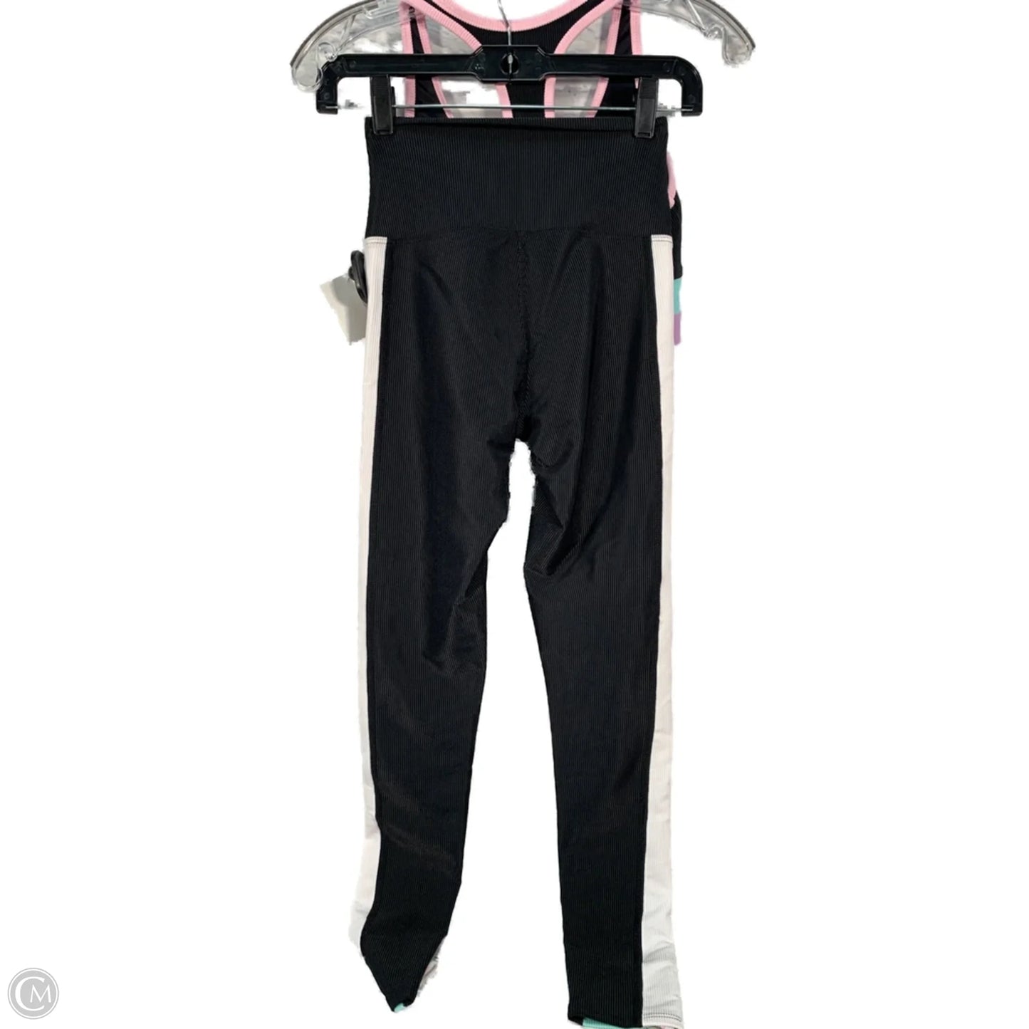 Athletic Pants 2pc By Beach Riot In Black & Pink, Size: Xs