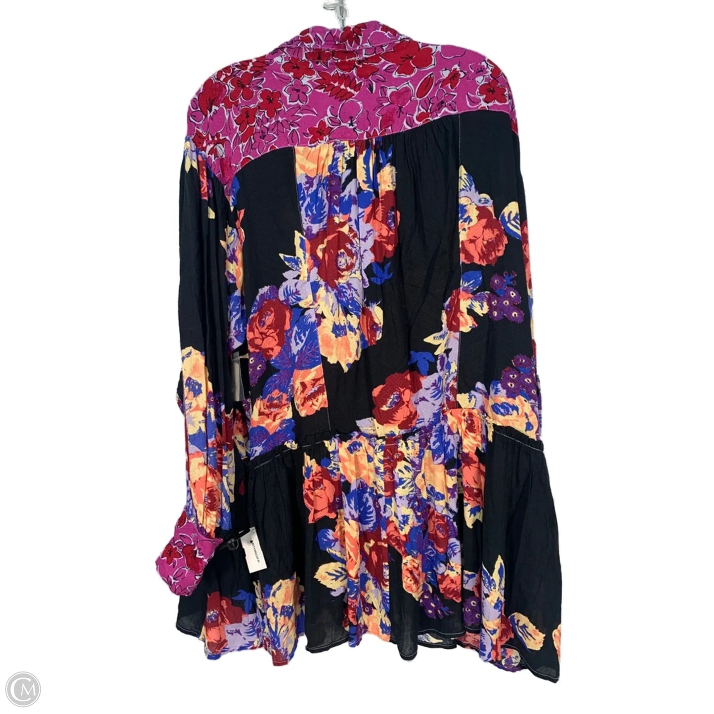 Top Long Sleeve By Free People In Black & Purple, Size: S