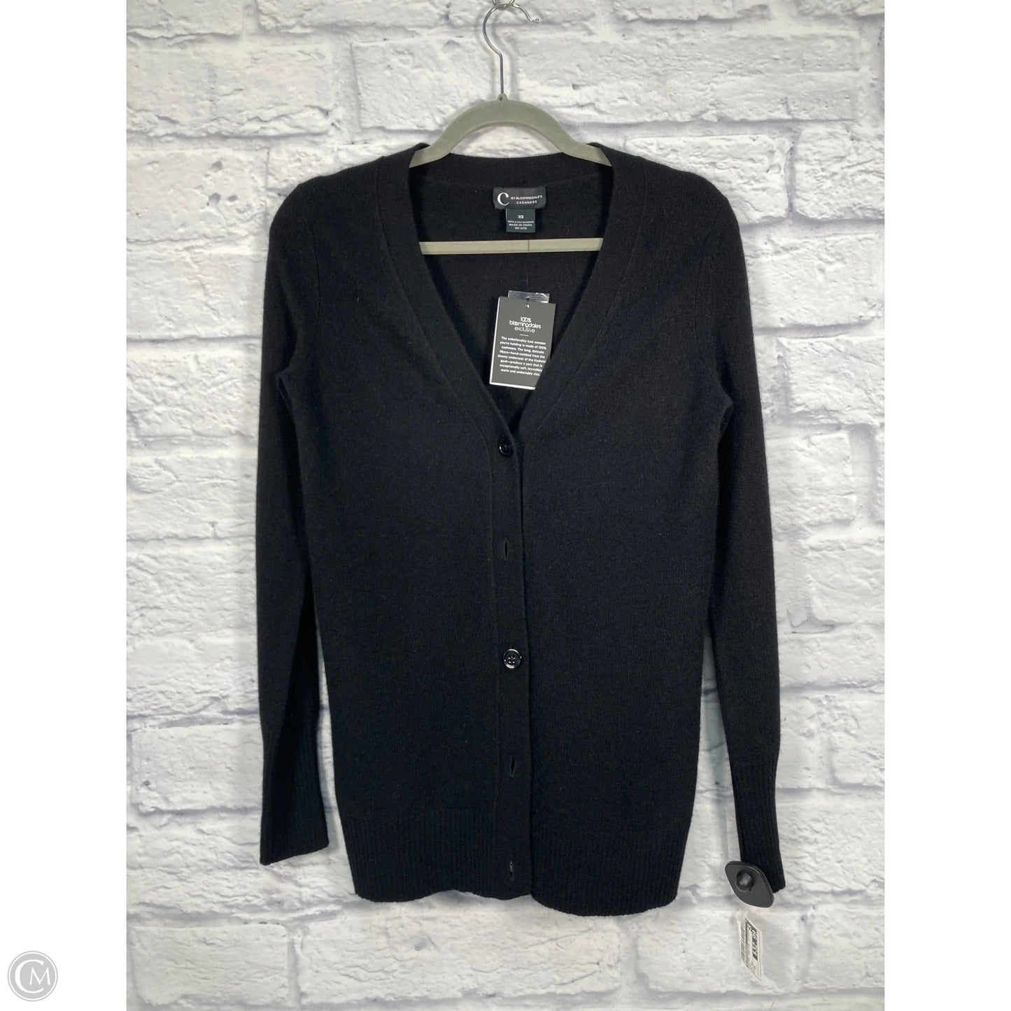Sweater Cardigan Cashmere By Bloomingdales In Black, Size: Xs