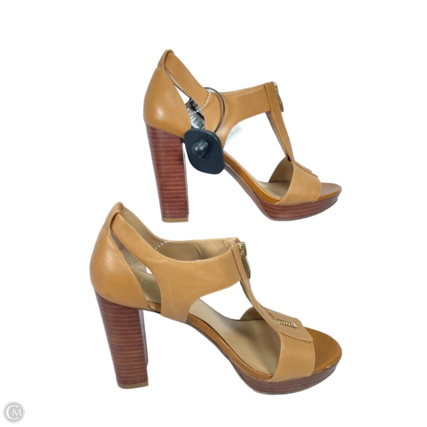 Sandals Heels Block By Franco Sarto In Brown, Size: 7.5