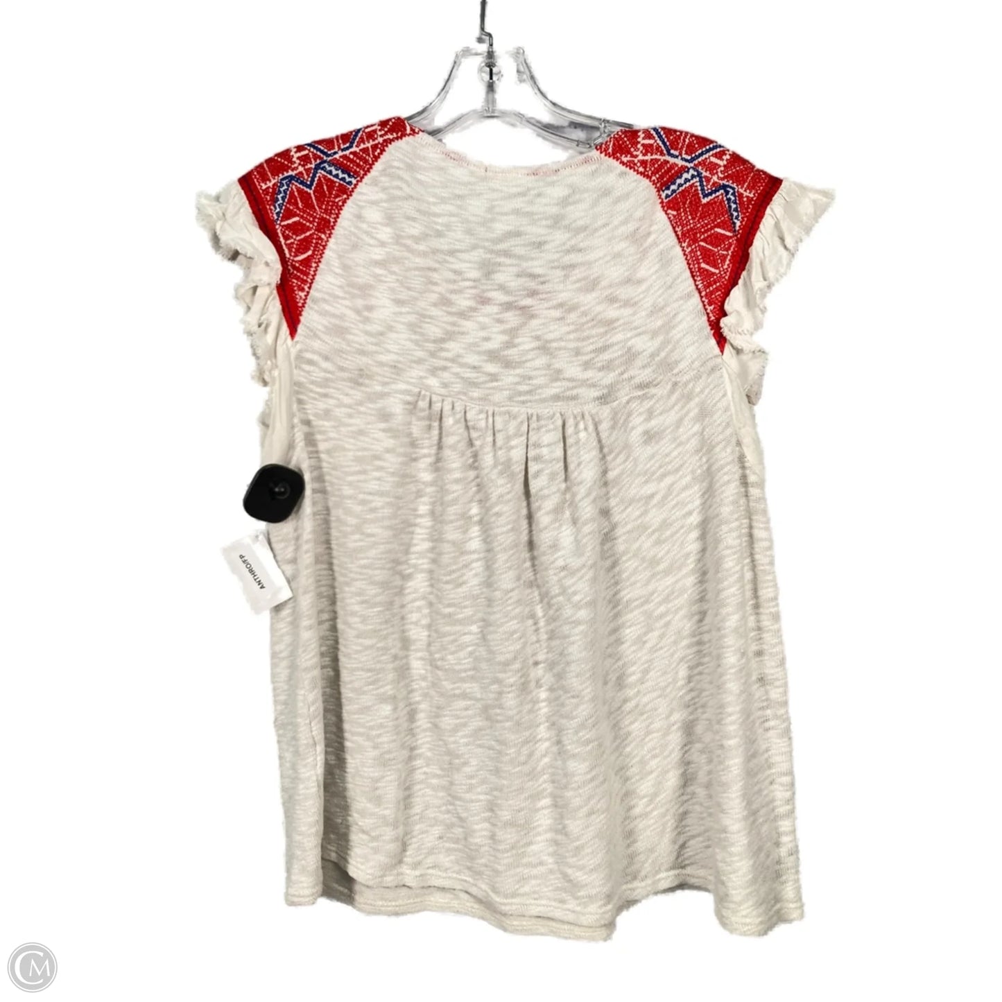 Top Short Sleeve By One September In Cream & Red, Size: Xs