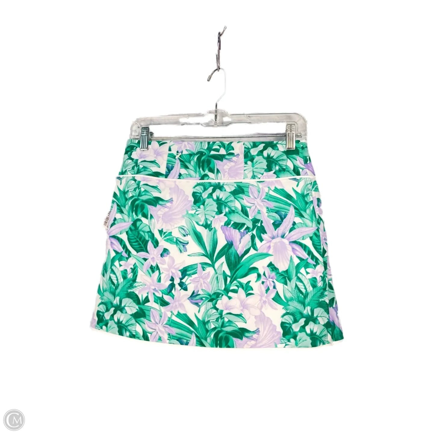 Athletic Skort By Tommy Bahama In Green & Purple, Size: Xs