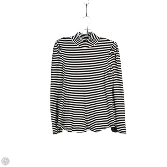 Top Long Sleeve By Chicos In Black & White, Size: M