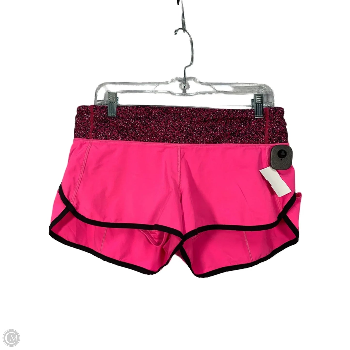 Athletic Shorts By Lululemon In Black & Pink, Size: M