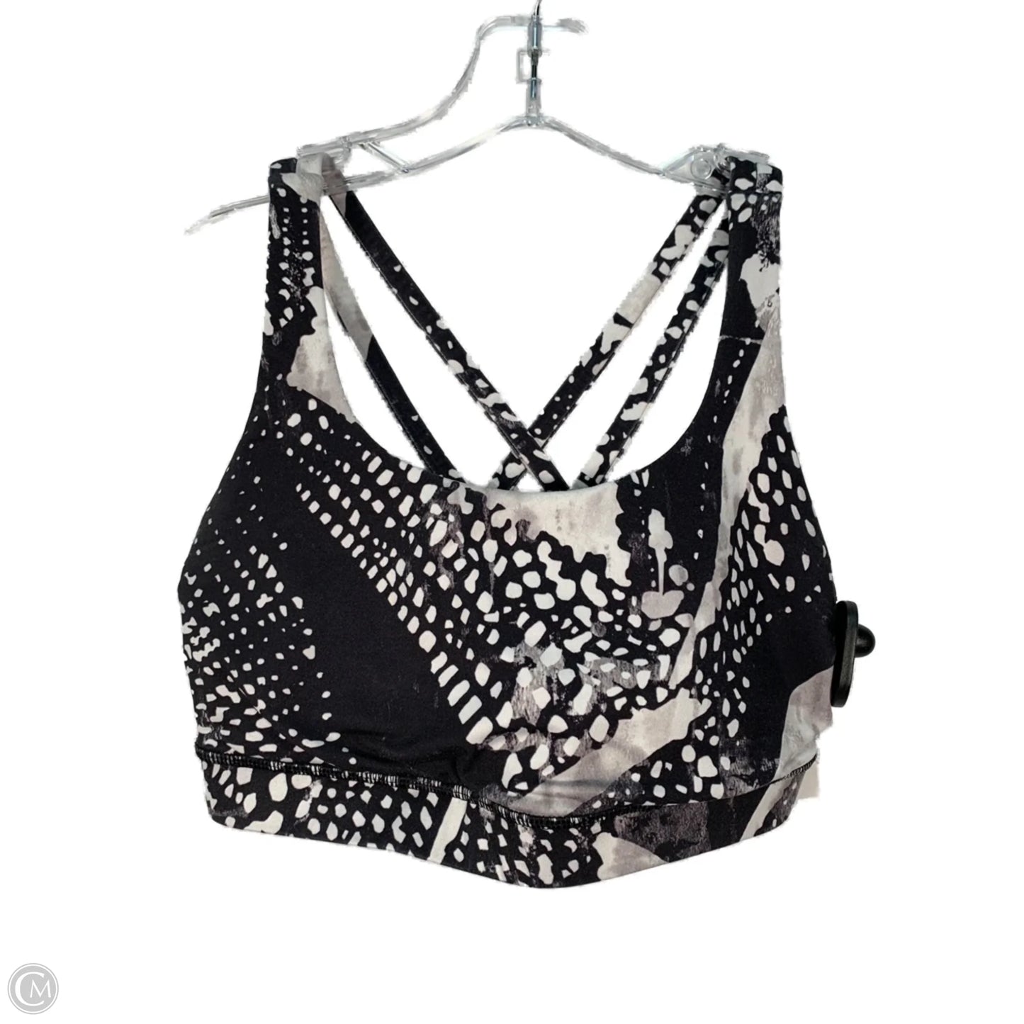 Athletic Bra By Lululemon In Black & Grey, Size: S