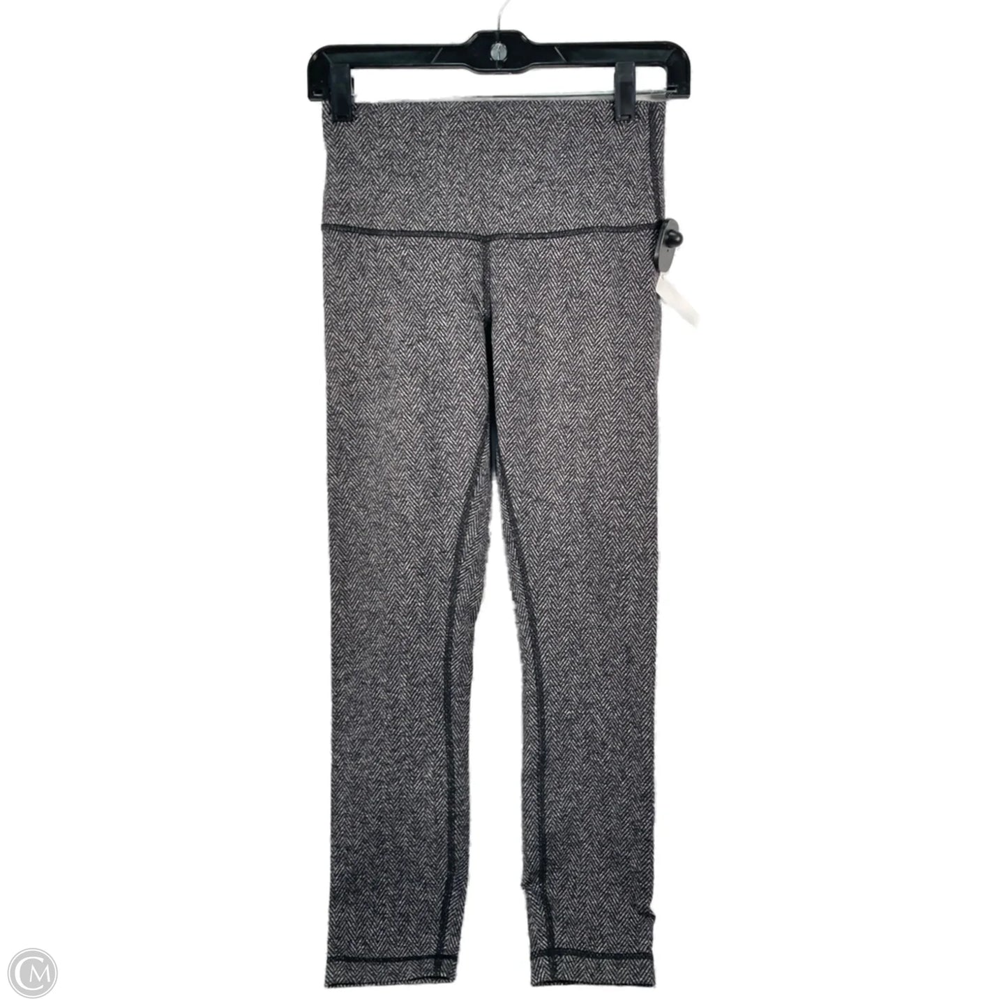 Athletic Leggings By Lululemon In Black & Grey, Size: S