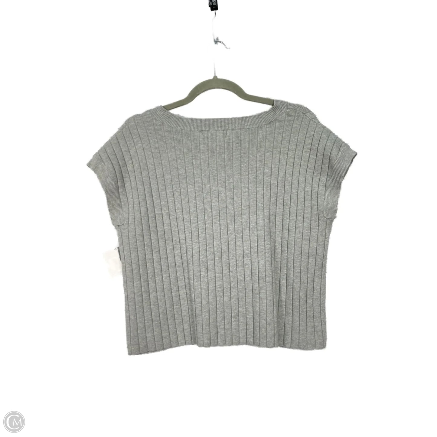 Vest Sweater By Clothes Mentor In Grey, Size: M