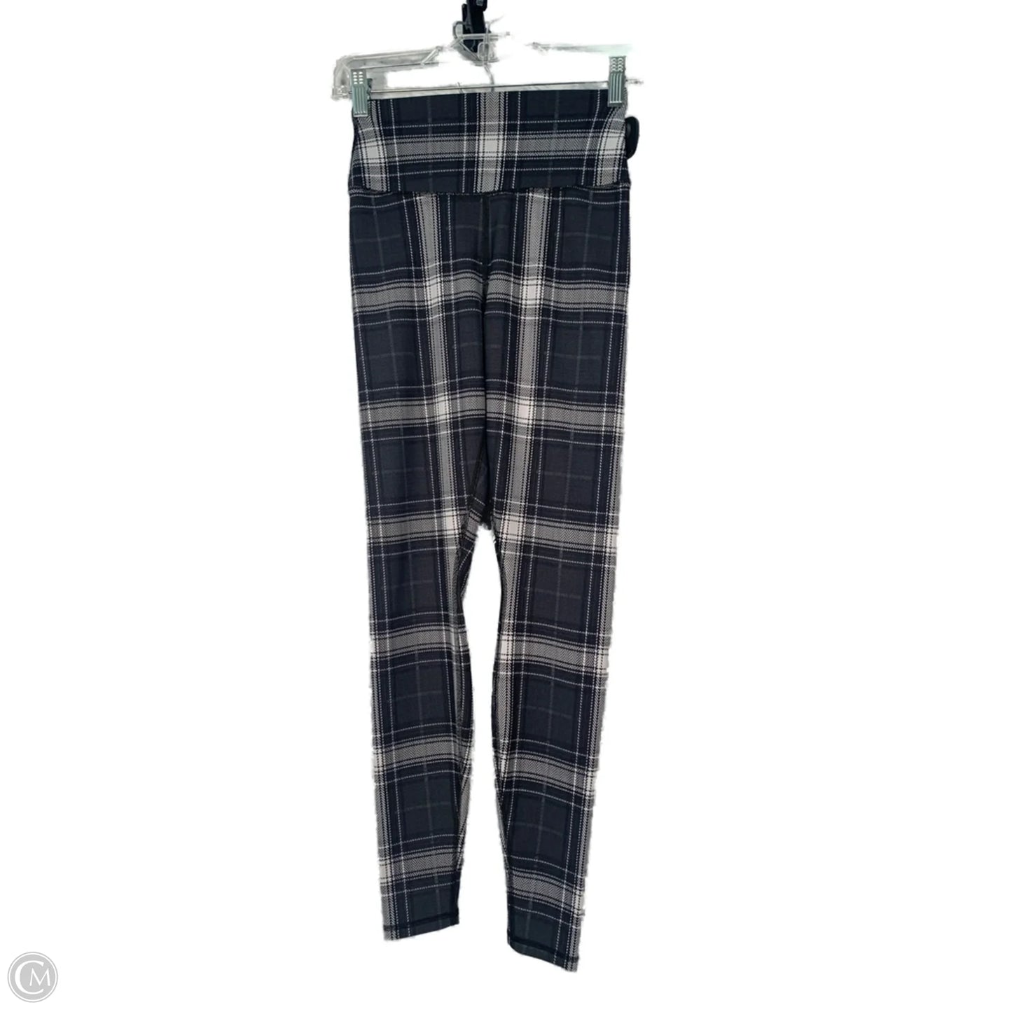 Athletic Leggings By Alo In Grey & White, Size: Xs