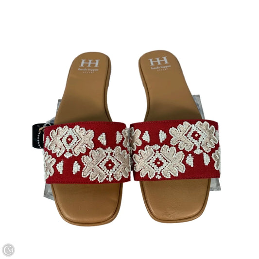 Sandals Flats By Haute Hippie In Red & White, Size: 10