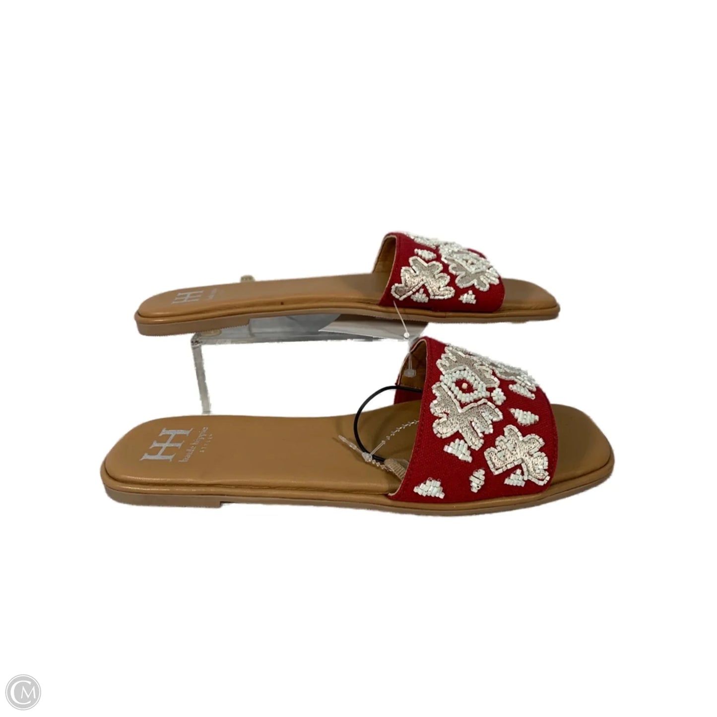 Sandals Flats By Haute Hippie In Red & White, Size: 10