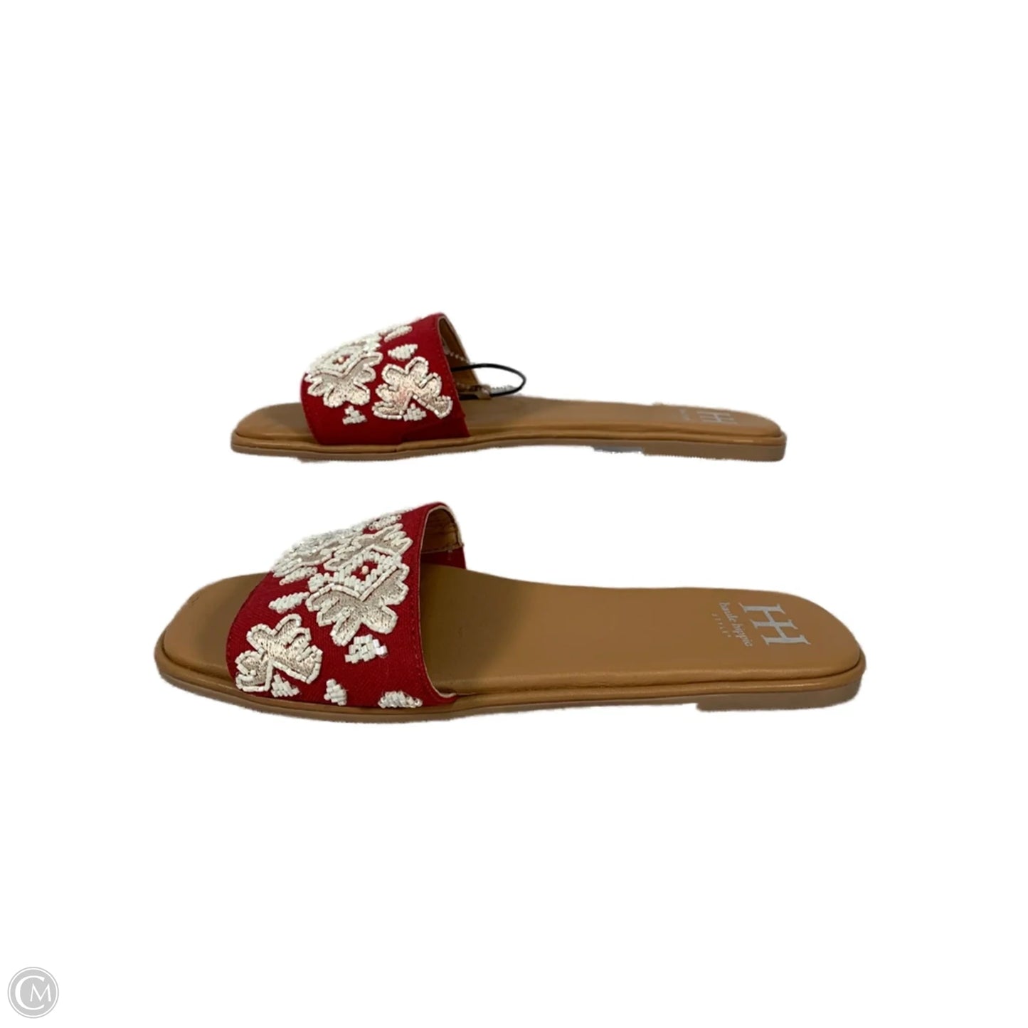 Sandals Flats By Haute Hippie In Red & White, Size: 10