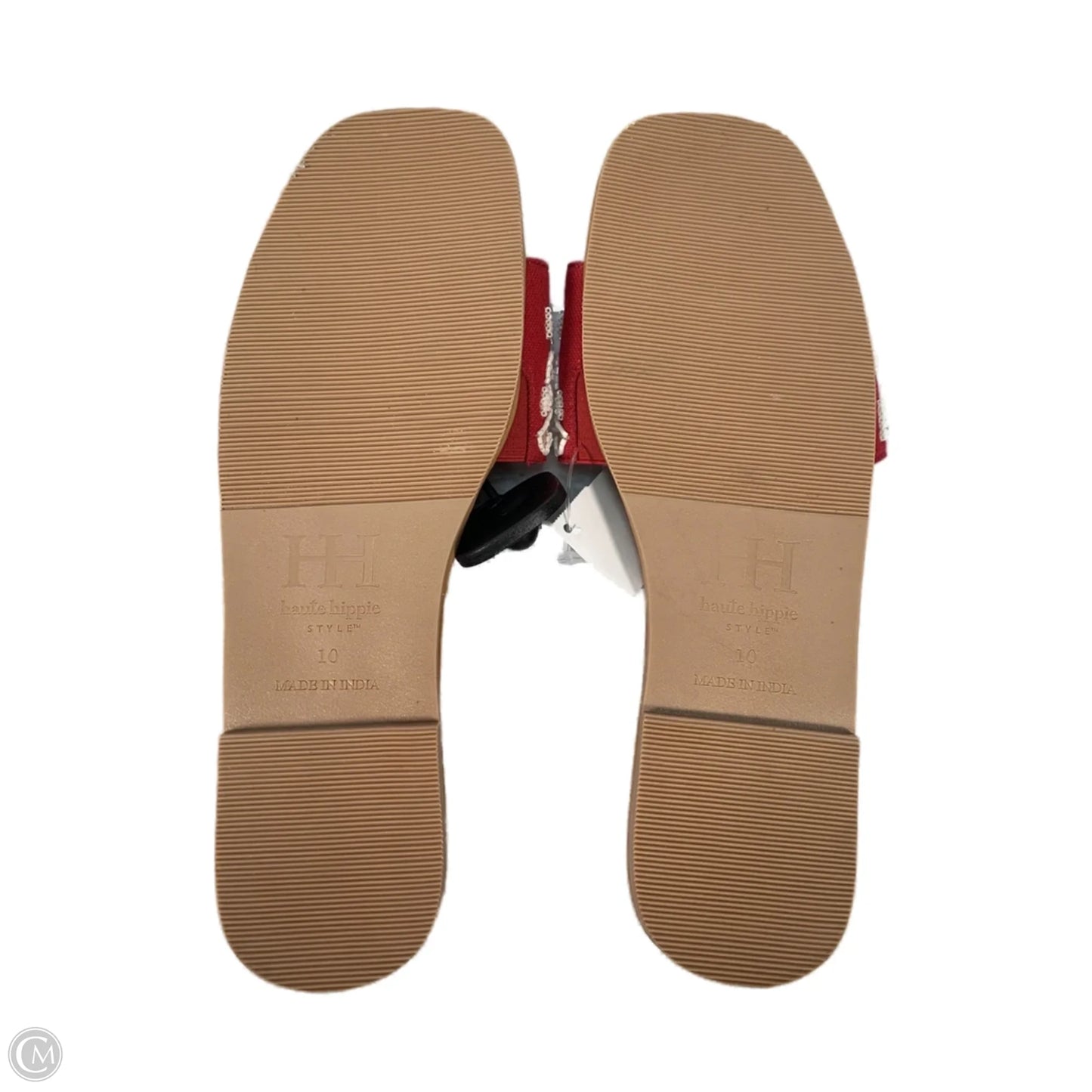 Sandals Flats By Haute Hippie In Red & White, Size: 10
