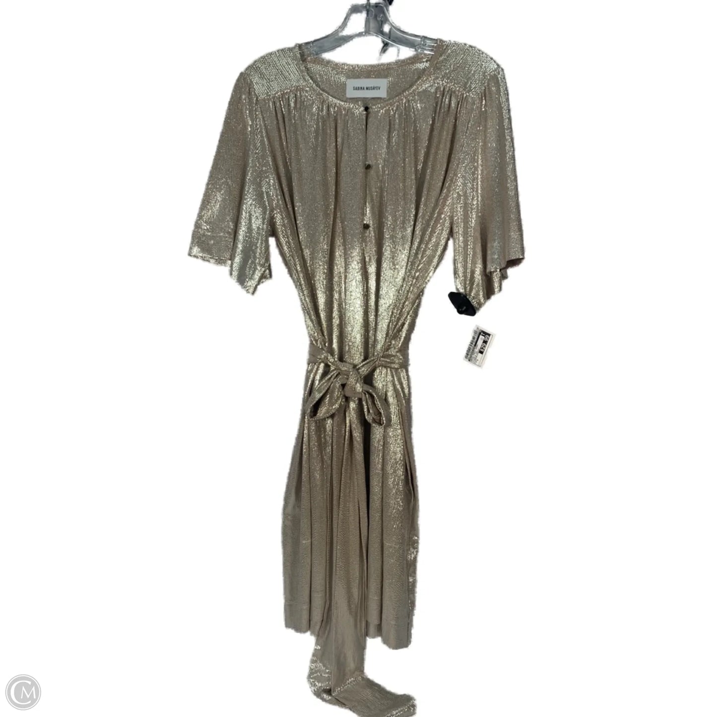 Dress Party Short By Anthropologie In Silver & Tan, Size: S