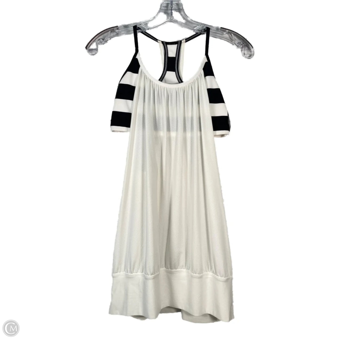 Athletic Tank Top By Lululemon In Black & Cream, Size: S