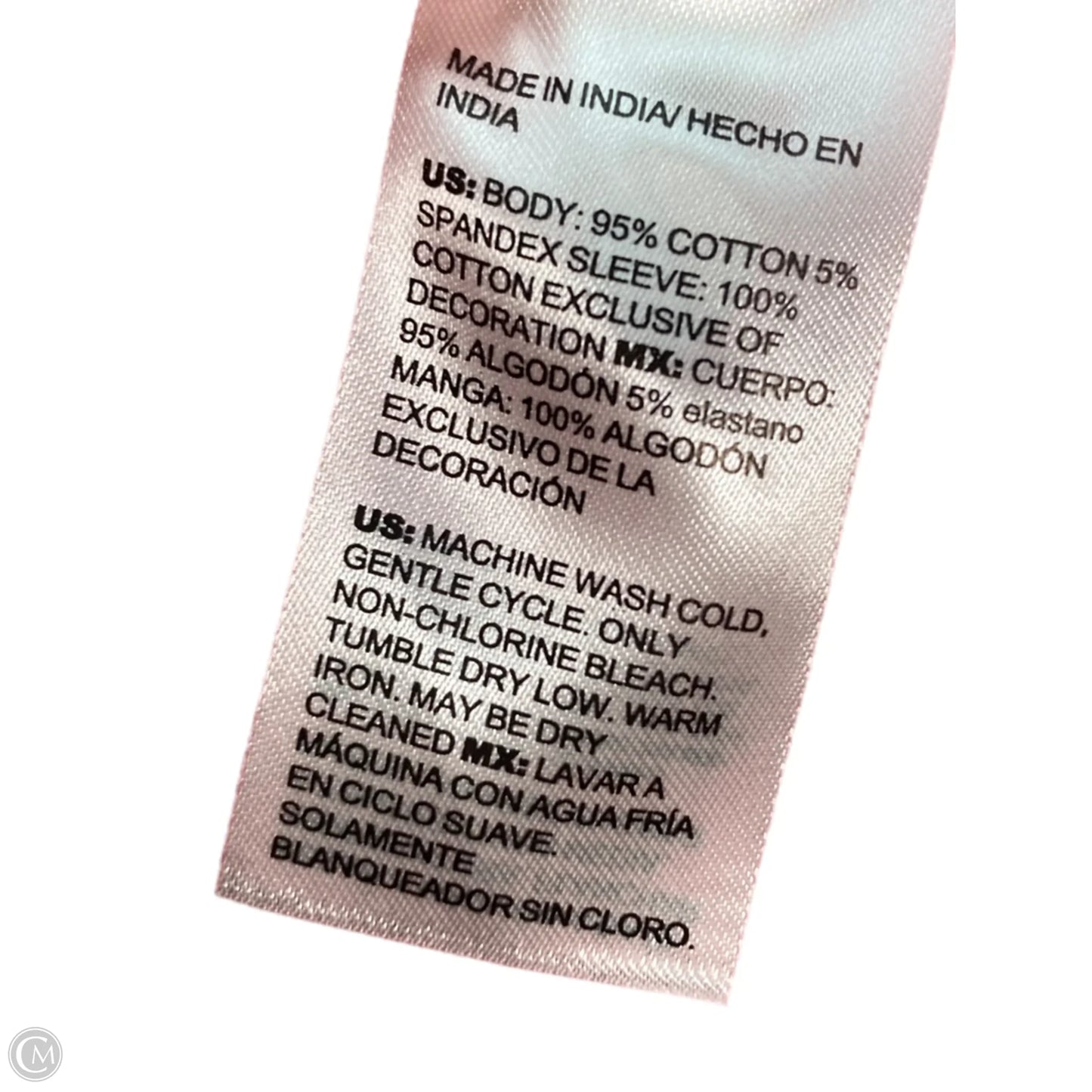 Top Short Sleeve By Chicos In Black & Cream, Size: M