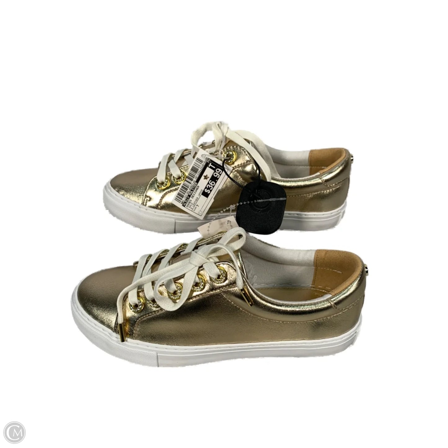 Shoes Designer By Lilly Pulitzer In Gold, Size: 7