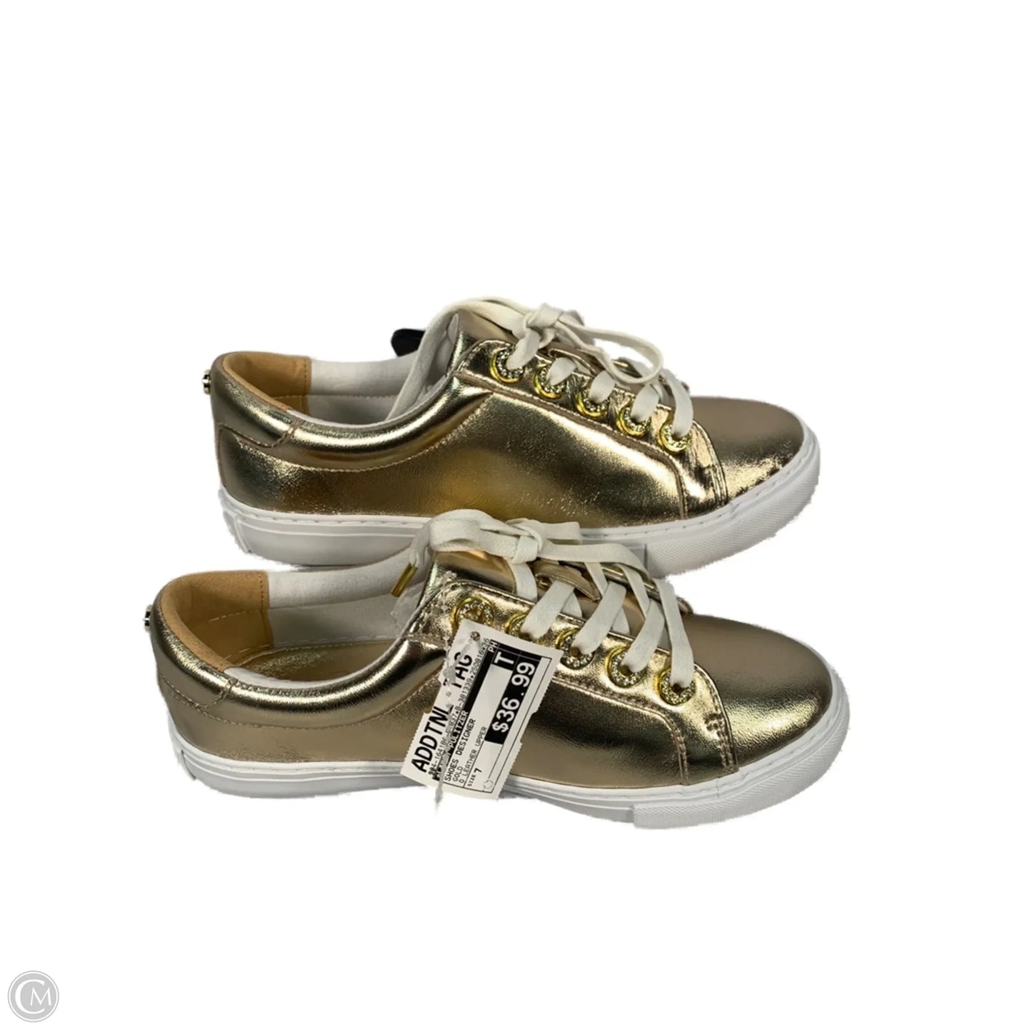 Shoes Designer By Lilly Pulitzer In Gold, Size: 7