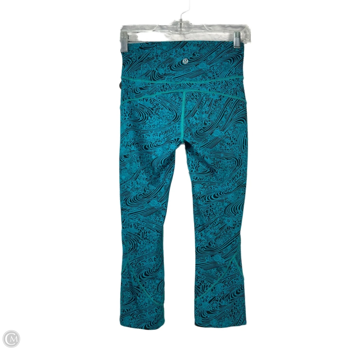 Athletic Leggings By Lululemon In Black & Blue, Size: S
