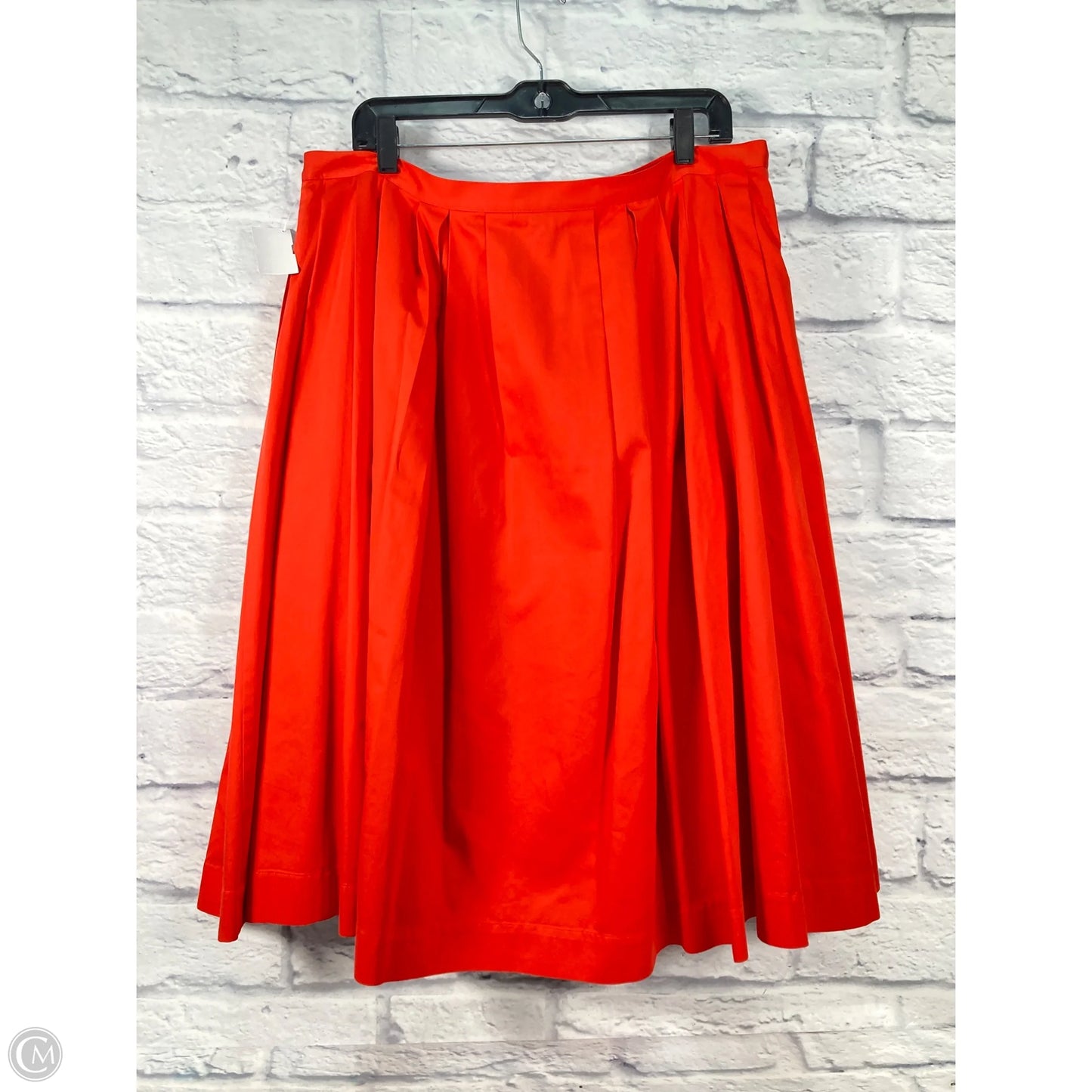 Skirt Midi By Brooks Brothers In Orange, Size: 16