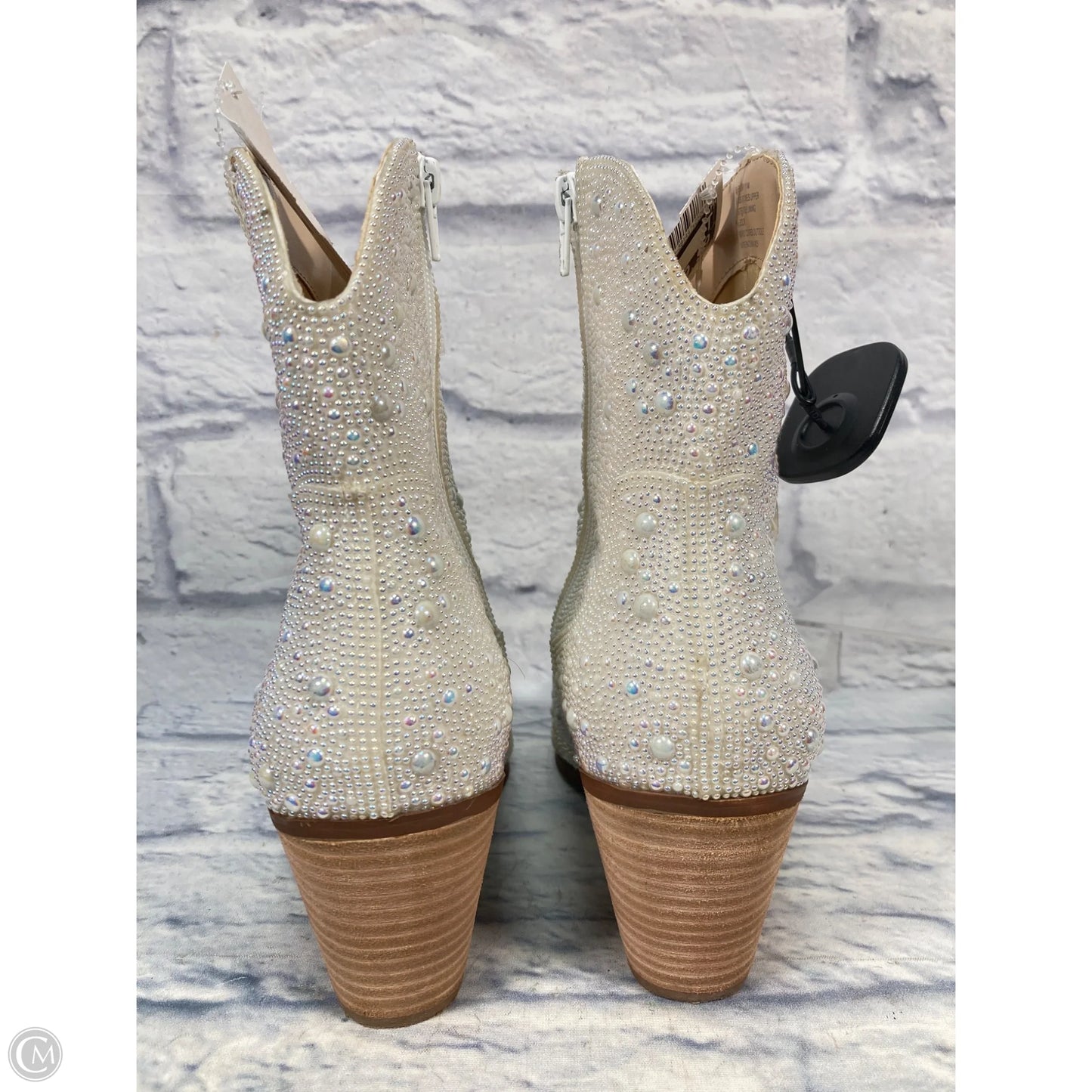 Boots Western By Betsey Johnson In Cream, Size: 11