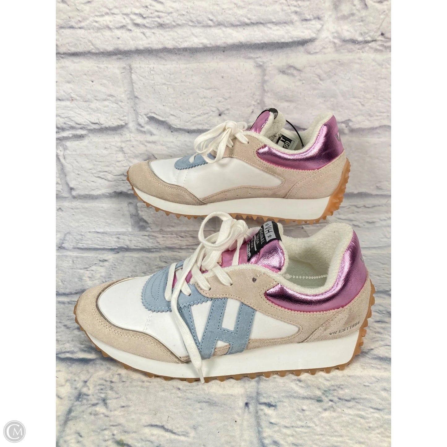 Shoes Sneakers By Vintage Havana In Blue & Cream, Size: 10