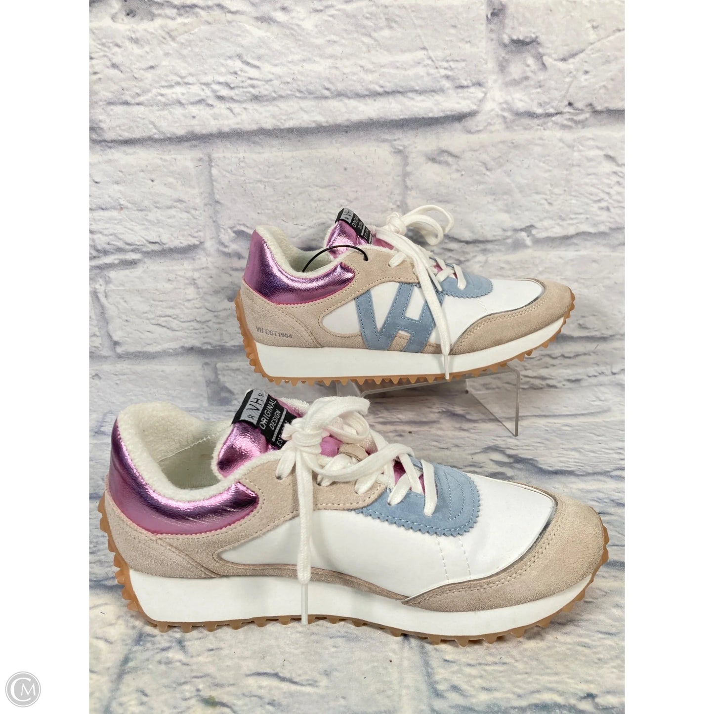 Shoes Sneakers By Vintage Havana In Blue & Cream, Size: 10
