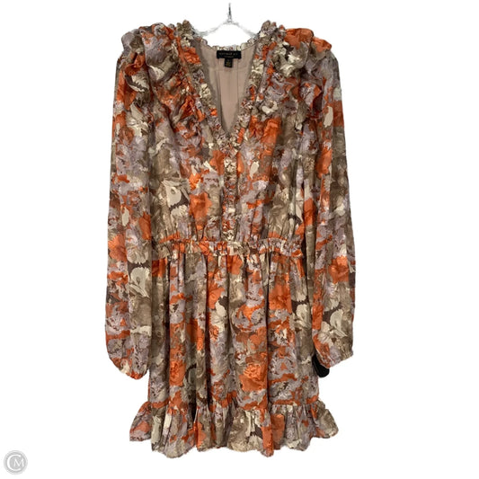 Dress Party Short By Current Air In Orange & Purple, Size: S