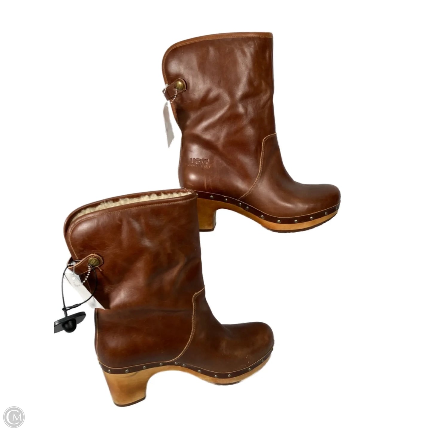 Boots Designer By Ugg In Brown, Size: 9