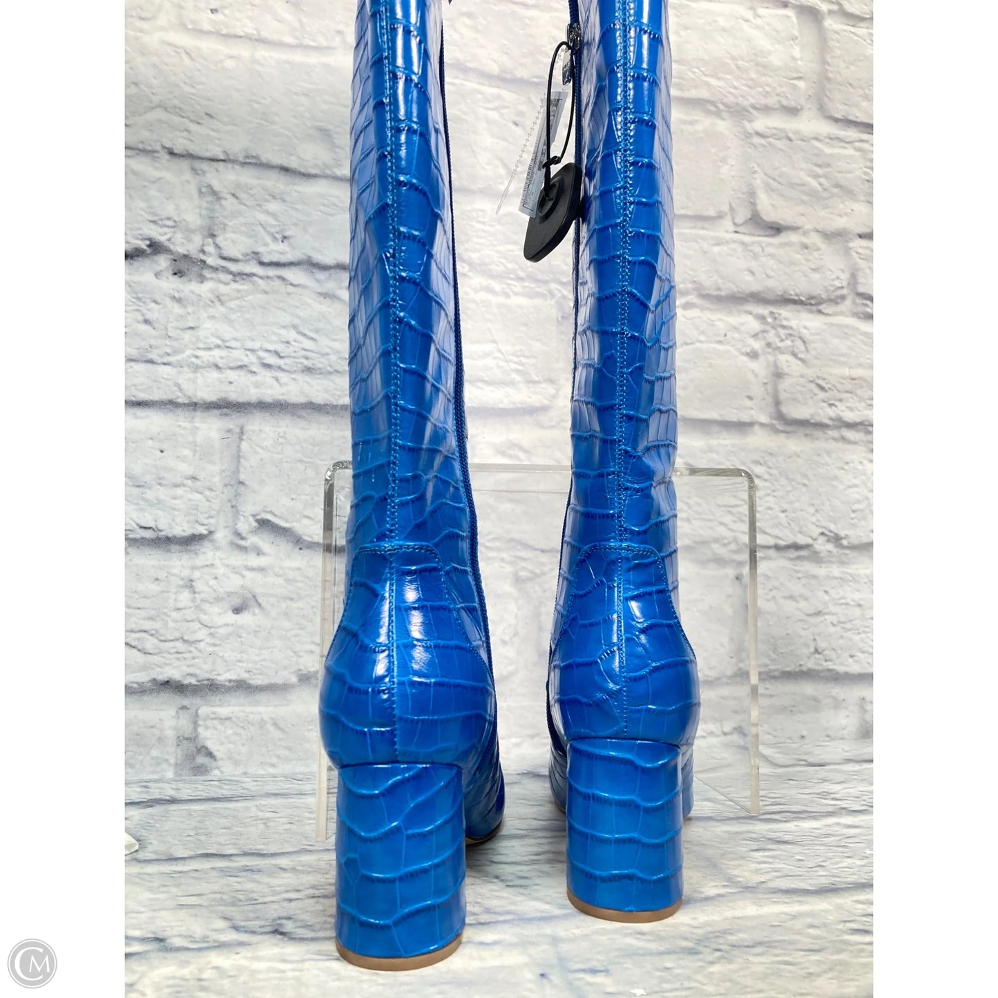 Boots Knee Heels By Marc Fisher In Blue, Size: 8