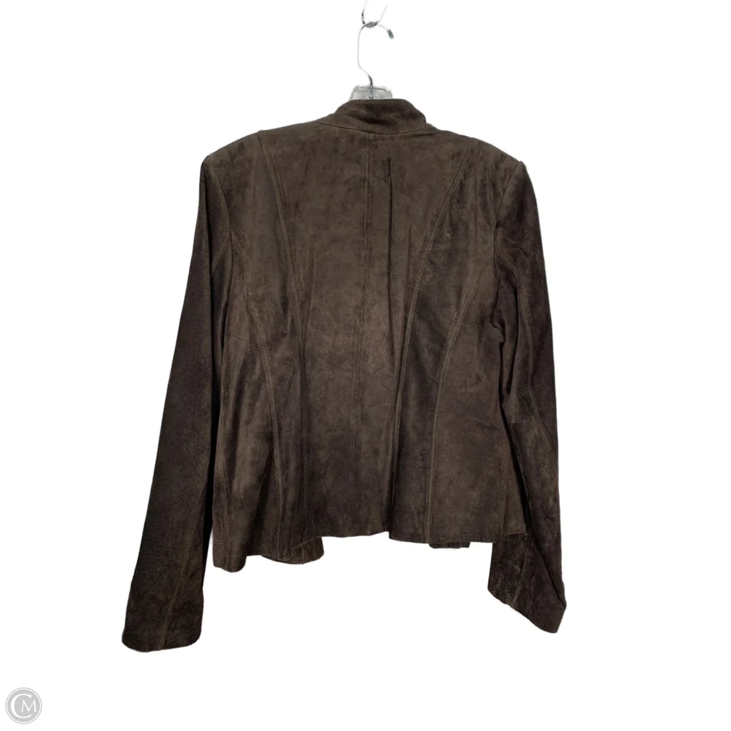 Jacket Leather By Classiques Entier In Brown, Size: L