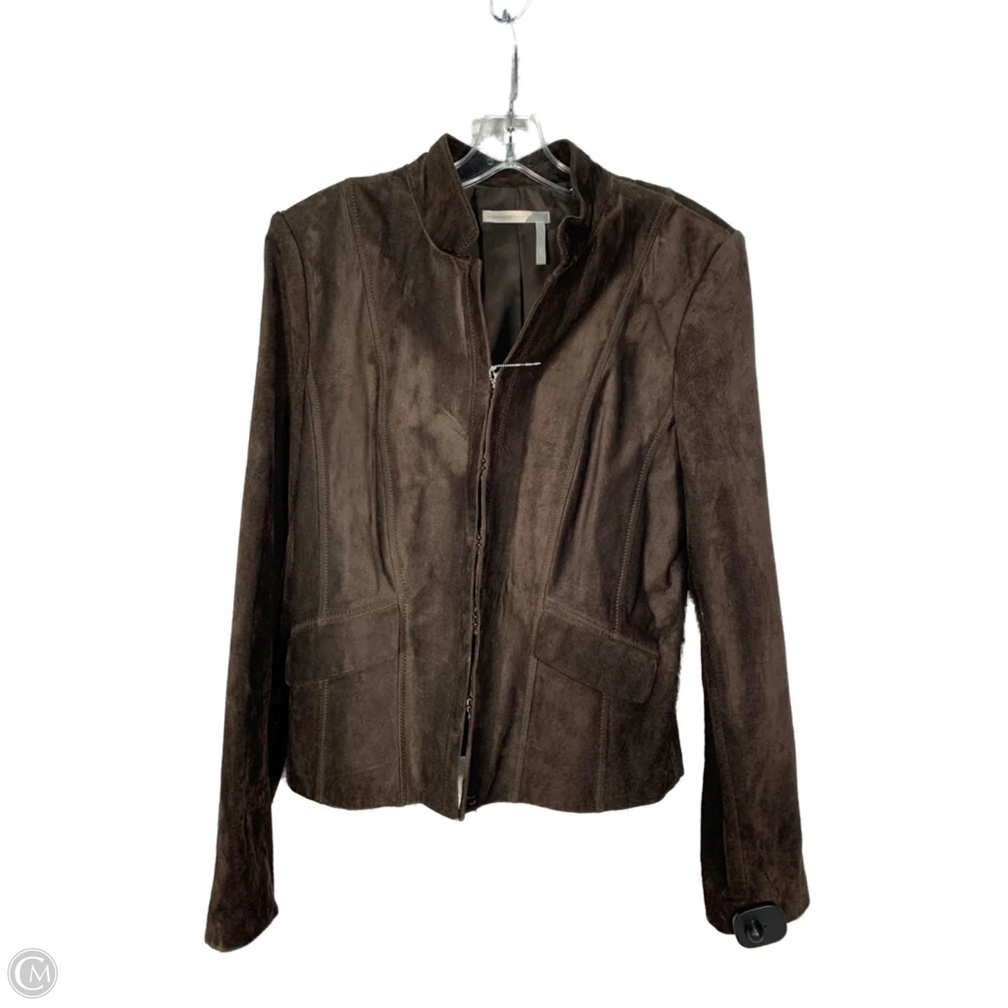 Jacket Leather By Classiques Entier In Brown, Size: L