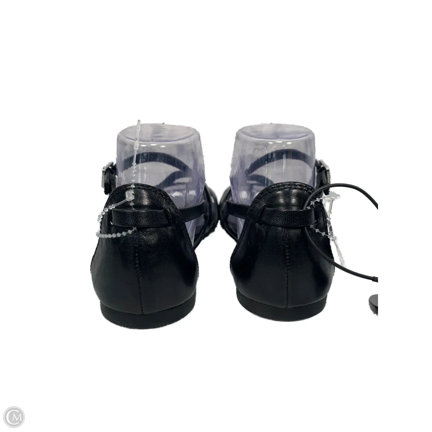 Sandals Flats By Clothes Mentor In Black, Size: 7.5