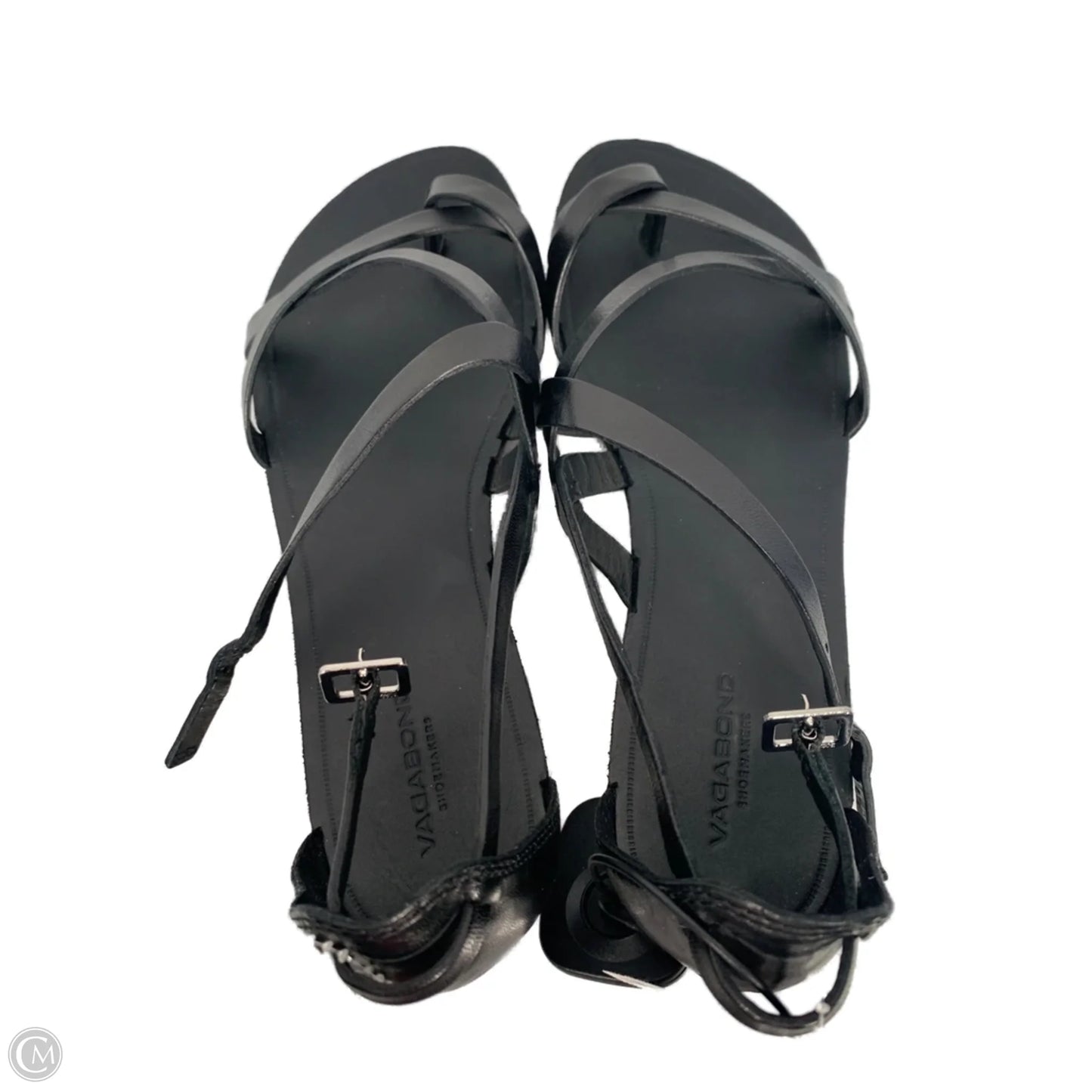 Sandals Flats By Clothes Mentor In Black, Size: 7.5