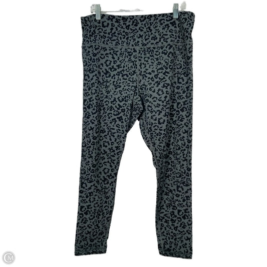 Athletic Leggings By Athleta In Black & Grey, Size: Xl