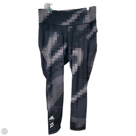 Athletic Leggings By Adidas In Black & Grey, Size: 1x